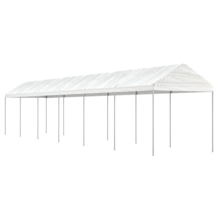 Belvédère avec toit blanc 13,38x2,28x2,69 m polyéthylène 569707569707