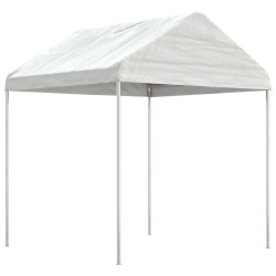 Belvédère avec toit blanc 13,38x2,28x2,69 m polyéthylène 569707569707