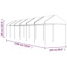 Belvédère avec toit blanc 13,38x2,28x2,69 m polyéthylène 569707569707
