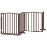 Barrière pour chien porte pliable 10 panneaux bois de peuplier 569710569710