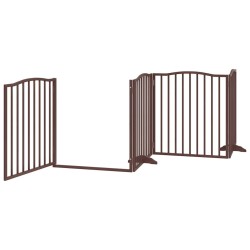 Barrière pour chien porte pliable 10 panneaux bois de peuplier 569710569710