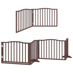 Barrière pour chien porte pliable 12 panneaux bois de peuplier 569711569711