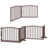 Barrière pour chien porte pliable 12 panneaux bois de peuplier 569711569711
