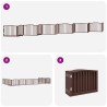 Barrière pour chien porte pliable 12 panneaux bois de peuplier 569711569711