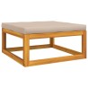 Salon de jardin 5 pcs avec coussins taupe bois massif 569712569712