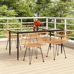 Ensemble à manger de jardin 5pcs Résine tressée 569723569723