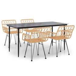 Ensemble à manger de jardin 5pcs Résine tressée 569723569723