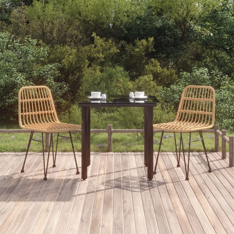 Ensemble à manger de jardin 3 pcs Résine tressée 569725569725