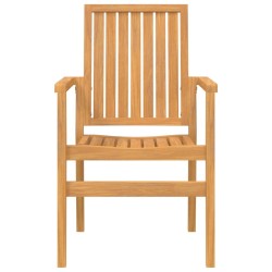 Chaises de jardin empilables lot de 4 56,5x57,5x91 cm bois teck 569729569729