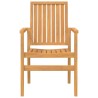 Chaises de jardin empilables lot de 4 56,5x57,5x91 cm bois teck 569729569729