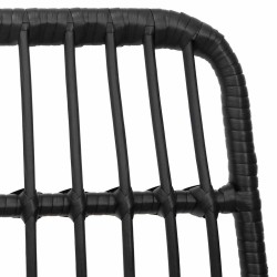 Ensemble à manger de jardin 5 pcs Noir Résine tressée 569731569731