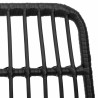Ensemble à manger de jardin 5 pcs Noir Résine tressée 569731569731