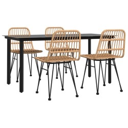Ensemble à manger de jardin 5pcs Résine tressée 569733569733