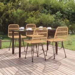 Ensemble à manger de jardin 5pcs Résine tressée 569735569735