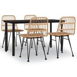 Ensemble à manger de jardin 5pcs Résine tressée 569735569735