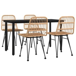 Ensemble à manger de jardin 5pcs Résine tressée 569735569735