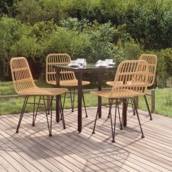 Ensemble à manger de jardin 5pcs Résine tressée 569736569736