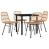 Ensemble à manger de jardin 5pcs Résine tressée 569736569736