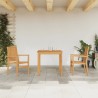 Ensemble à manger de jardin 3 pcs Bois de teck massif 569737569737