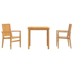 Ensemble à manger de jardin 3 pcs Bois de teck massif 569737569737