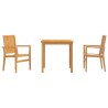 Ensemble à manger de jardin 3 pcs Bois de teck massif 569737569737