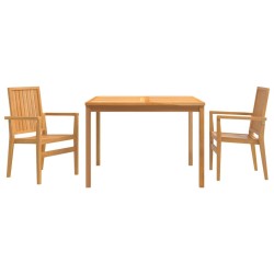 Ensemble à manger de jardin 3 pcs Bois de teck massif 569738569738