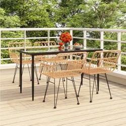 Ensemble à manger de jardin 5pcs Résine tressée 569740569740