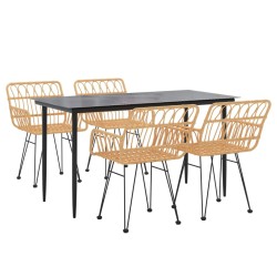 Ensemble à manger de jardin 5pcs Résine tressée 569740569740