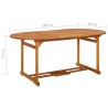 Table à dîner de jardin 180x90x75 cm Bois d'acacia solide 569745569745