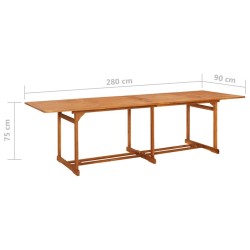 Table à dîner de jardin 280x90x75 cm Bois d'acacia massif 569747569747