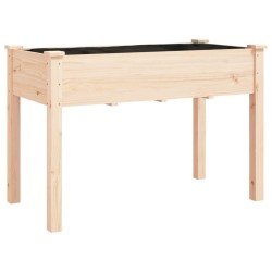 Jardinière sur roues avec doublure 118x59x80 cm bois de sapin 569748569748