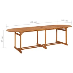 Table à dîner de jardin 280x90x75 cm Bois d'acacia massif 569754569754