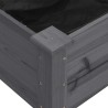 Jardinière sur roues avec doublure gris 118x59x80 cm bois sapin 569757569757