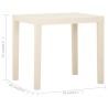 Table de jardin Blanc 79x65x72 cm Plastique 569758569758