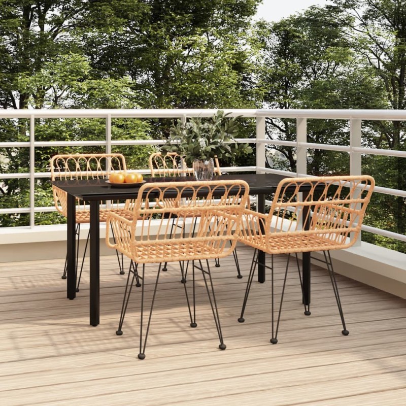 Ensemble à manger de jardin 5pcs Résine tressée 569760569760