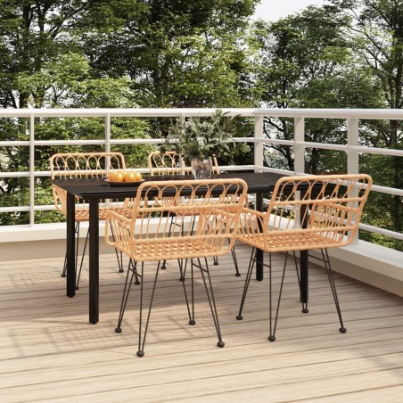 Ensemble à manger de jardin 5pcs Résine tressée 569760569760