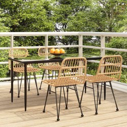 Ensemble à manger de jardin 5pcs Résine tressée 569761569761