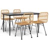 Ensemble à manger de jardin 5pcs Résine tressée 569761569761