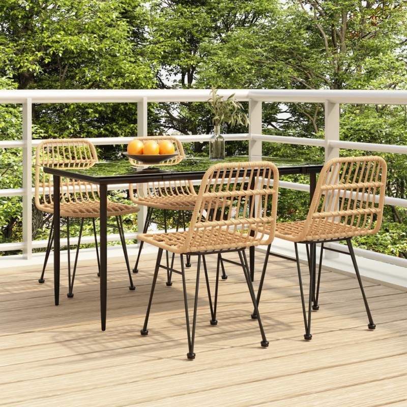 Ensemble à manger de jardin 5pcs Résine tressée 569762569762