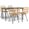 Ensemble à manger de jardin 5pcs Résine tressée 569762569762