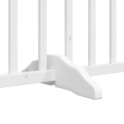 Barrière pour chien porte pliable 8panneaux blanc bois peuplier 569771569771