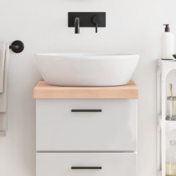 Comptoir de salle de bain 40x50x(2-6) cm bois massif non traité 569772569772