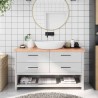 Comptoir de salle de bain marron 140x30x(2-4) cm bois traité 569774569774
