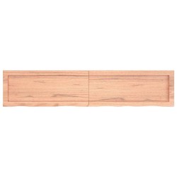 Comptoir de salle de bain marron 140x30x(2-4) cm bois traité 569774569774
