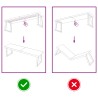 Comptoir de salle de bain marron 140x30x(2-4) cm bois traité 569774569774