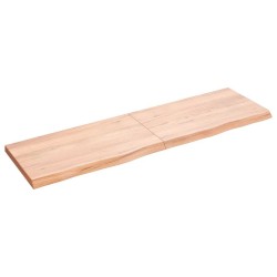 Comptoir de salle de bain marron 140x40x(2-4) cm bois traité 569777569777