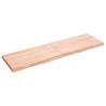 Comptoir de salle de bain marron 140x40x(2-4) cm bois traité 569777569777