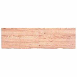 Comptoir de salle de bain marron 140x40x(2-4) cm bois traité 569777569777