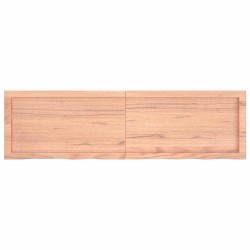 Comptoir de salle de bain marron 140x40x(2-4) cm bois traité 569777569777