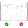 Comptoir de salle de bain marron 140x40x(2-4) cm bois traité 569777569777